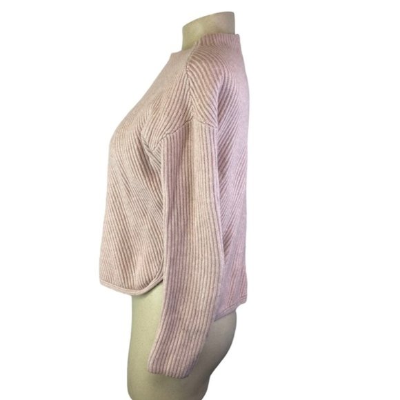 Babaton 'Chalmers' Light Pink Mock Neck Knit Sweater Size XS Linen/Wool Blend - Picture 10 of 10